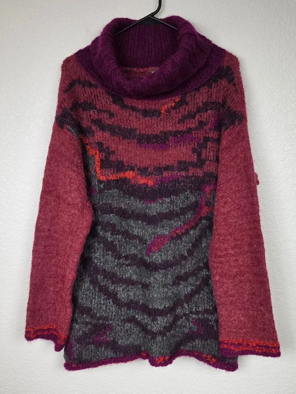 Free People $228 Alpaca Small Red Long Sleeve Sweater